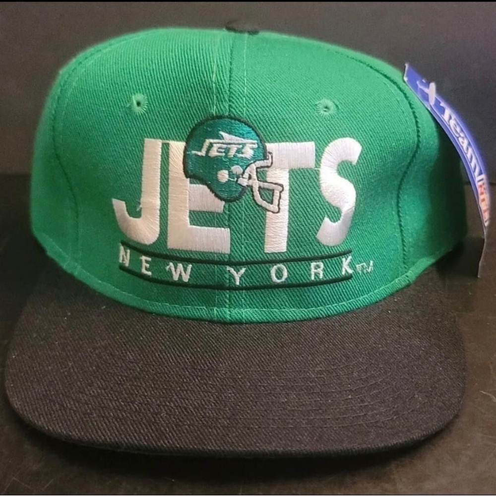 Vintage New York Jets NFL YoungAn Adjustable Snapback Cap Hat Wool 90s NWT